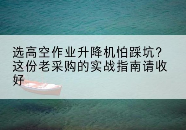 东营高空作业升降机厂家推荐-选高空作业升降机怕踩坑？这份老采购的实战指南请收好